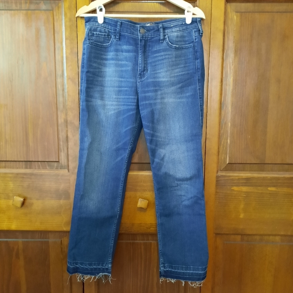 🛍 Hollister Cropped Skinny High Rise Dark Wash Denim Jeans Size 15/32